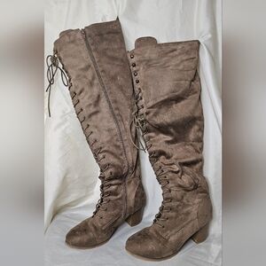 womens over the knee boots Suede Size 9